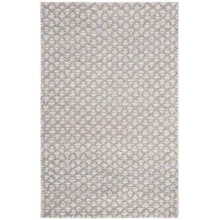 Safavieh 3 x 5 ft. Natura Rectangle Hand Woven Rug - Silver & Ivory NAT404G-3
